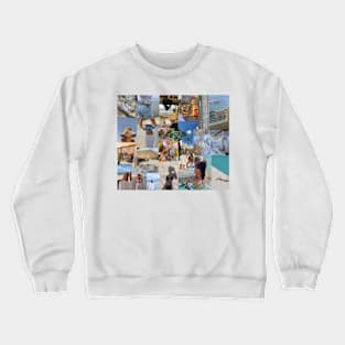 beach aesthetic collage Crewneck Sweatshirt